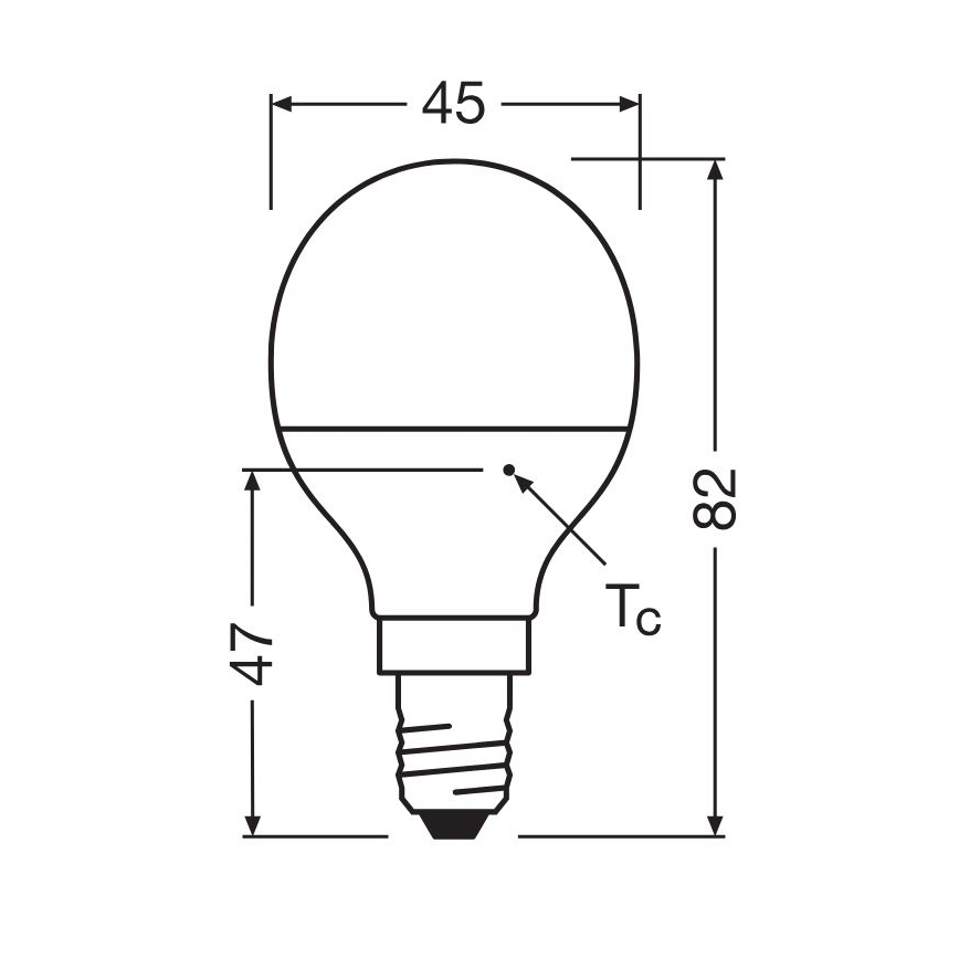Світлодіодна лампочка P40 E14/4,9W/230V 2700K - Osram