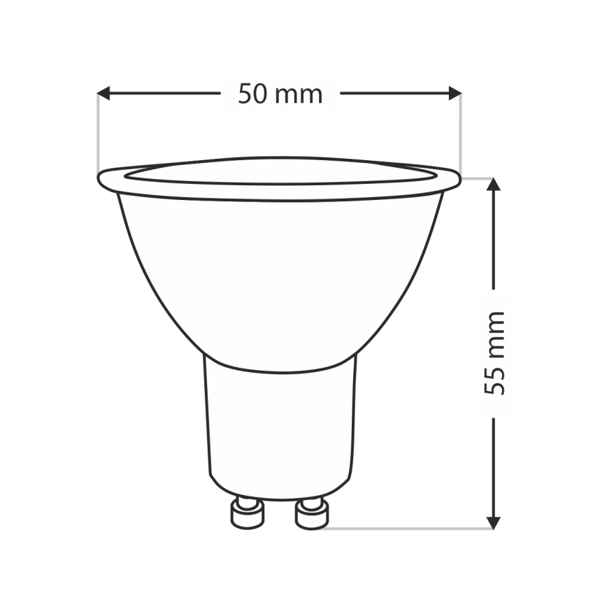 Світлодіодна лампочка Qtec GU10/8W/230V 2700K