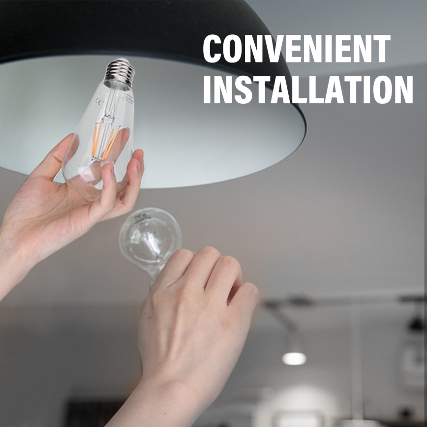 Світлодіодна лампочка ST64 E27/8W/230V 2700K - Aigostar