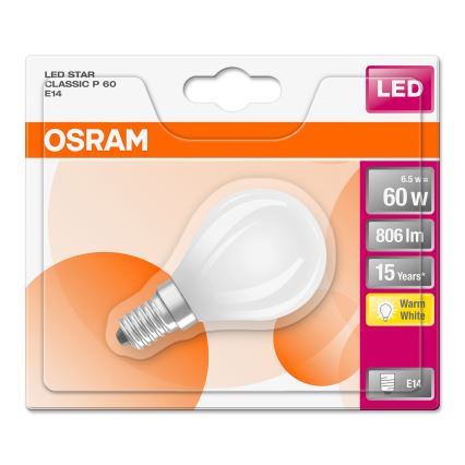 Світлодіодна лампочка STAR E14/6,5W/230V 2700K - Osram