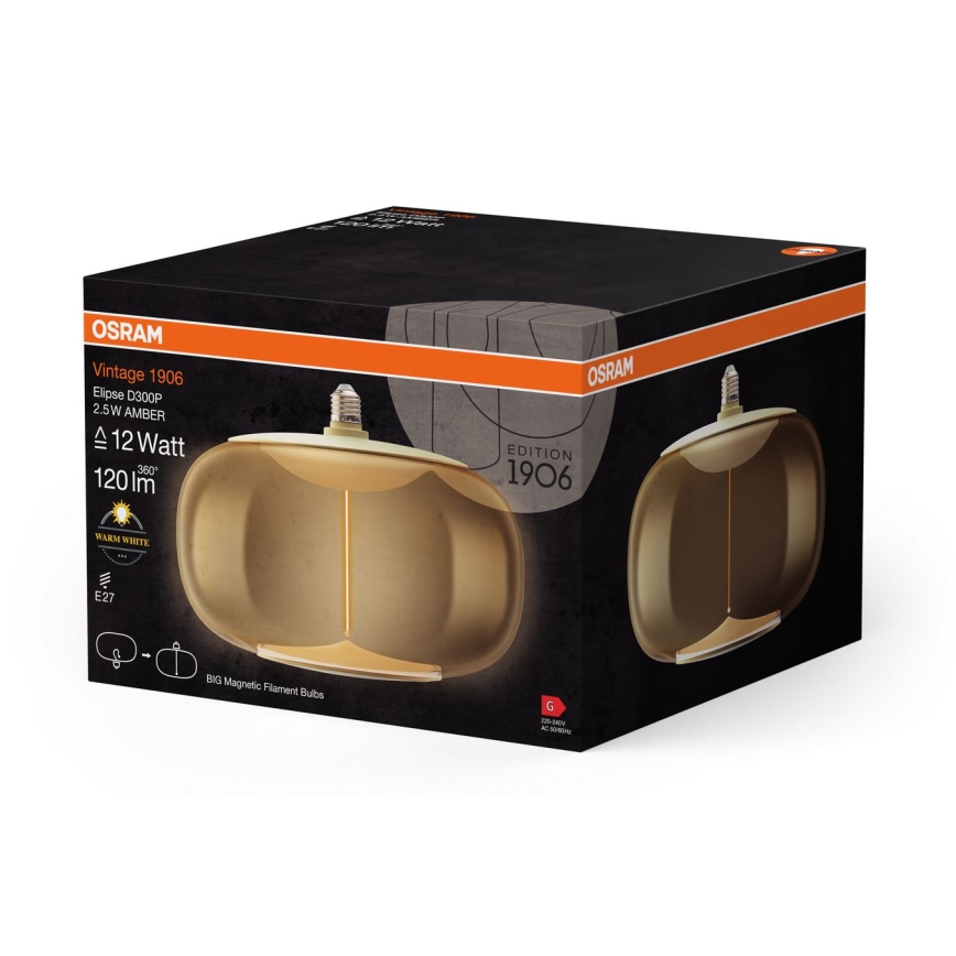 Світлодіодна лампочка VINTAGE FILAMENT E27/2,5W/230V 2700K - Osram