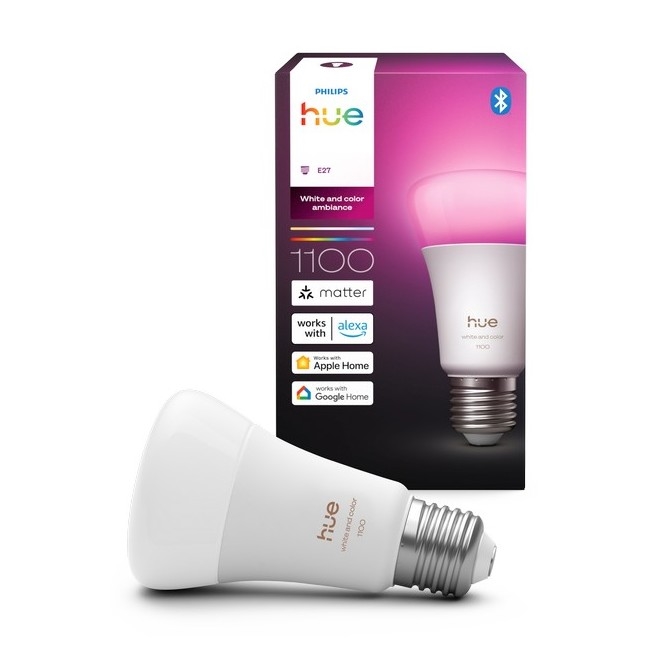 Світлодіодна лампочка з регулюванням яскравості Philips Hue WHITE AND COLOR AMBIANCE E27/8,1W/230V 1000-20000K