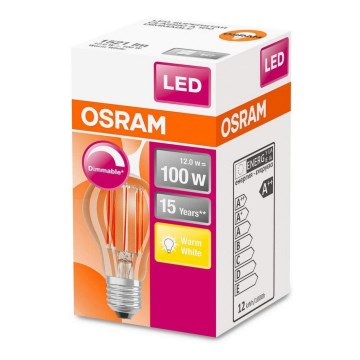 Світлодіодна лампочка з регульованою яскравістю VINTAGE E27/12W/230V - Osram