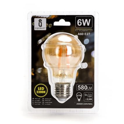Світлодіодна лампочка A60 E27/6W/230V 2200K - Aigostar