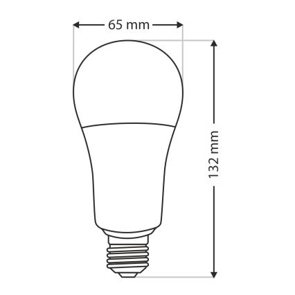Світлодіодна лампочка A65 E27/18W/230V 4200K