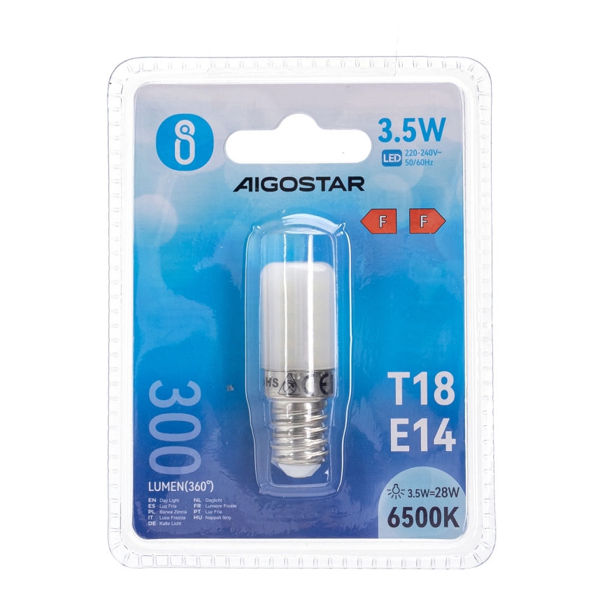 Світлодіодна лампочка холодильника T18 E14/3,5W/230V 6500K - Aigostar