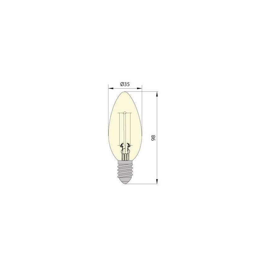 Світлодіодна лампочка CLASIC AMBER C35 E14/5W/230V 2200K -  Brilagi