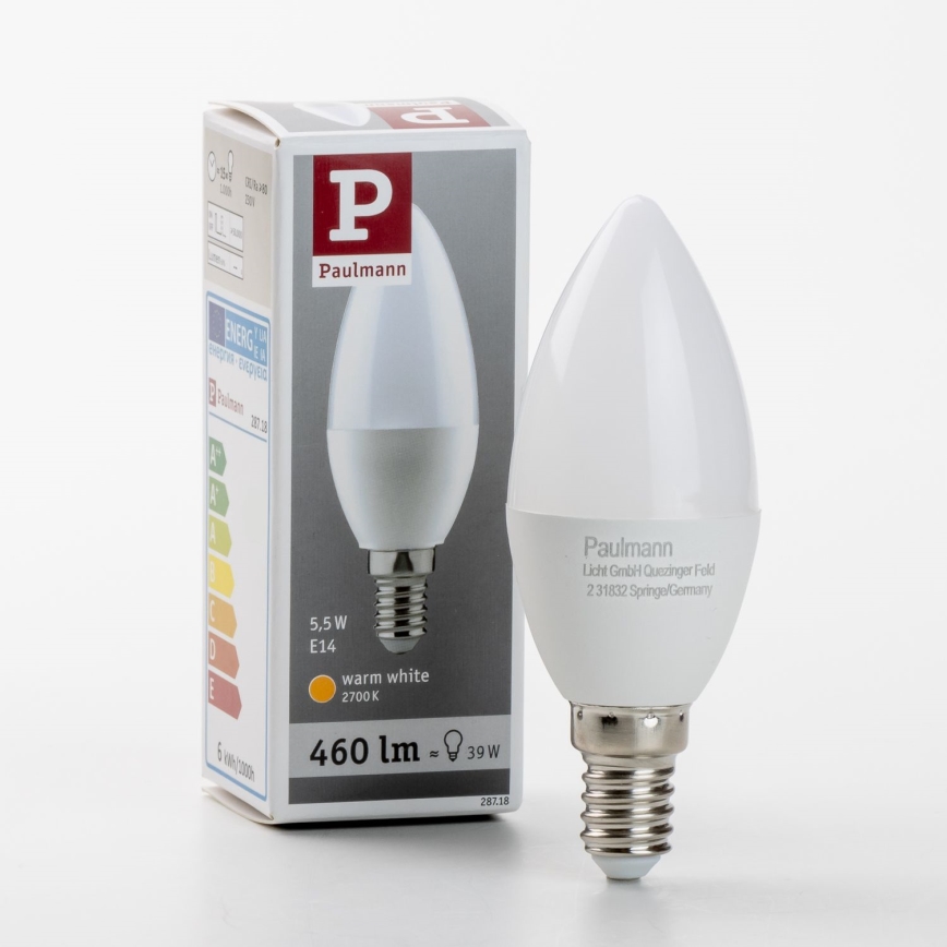 Світлодіодна лампочка E14/5,5W/230V 2700K - Paulmann 28718