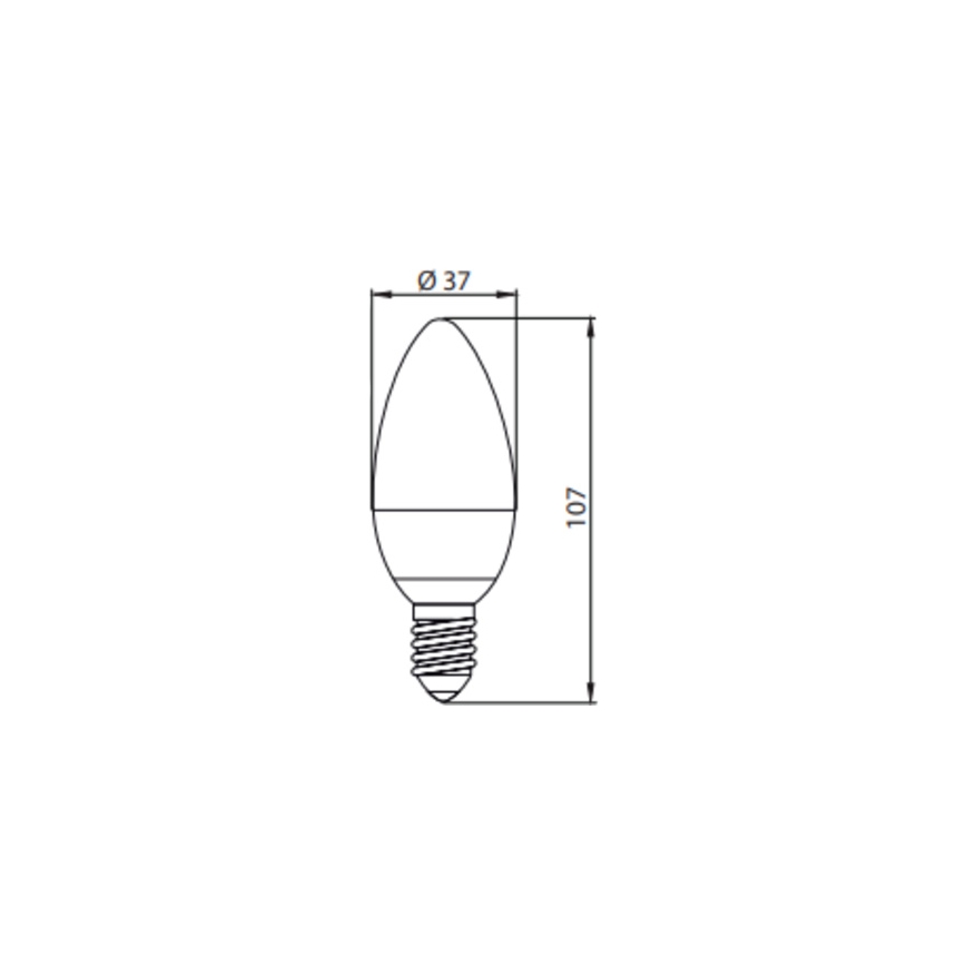 Світлодіодна лампочка ECOLINE C37 E14/7W/230V 4000K -  Brilagi