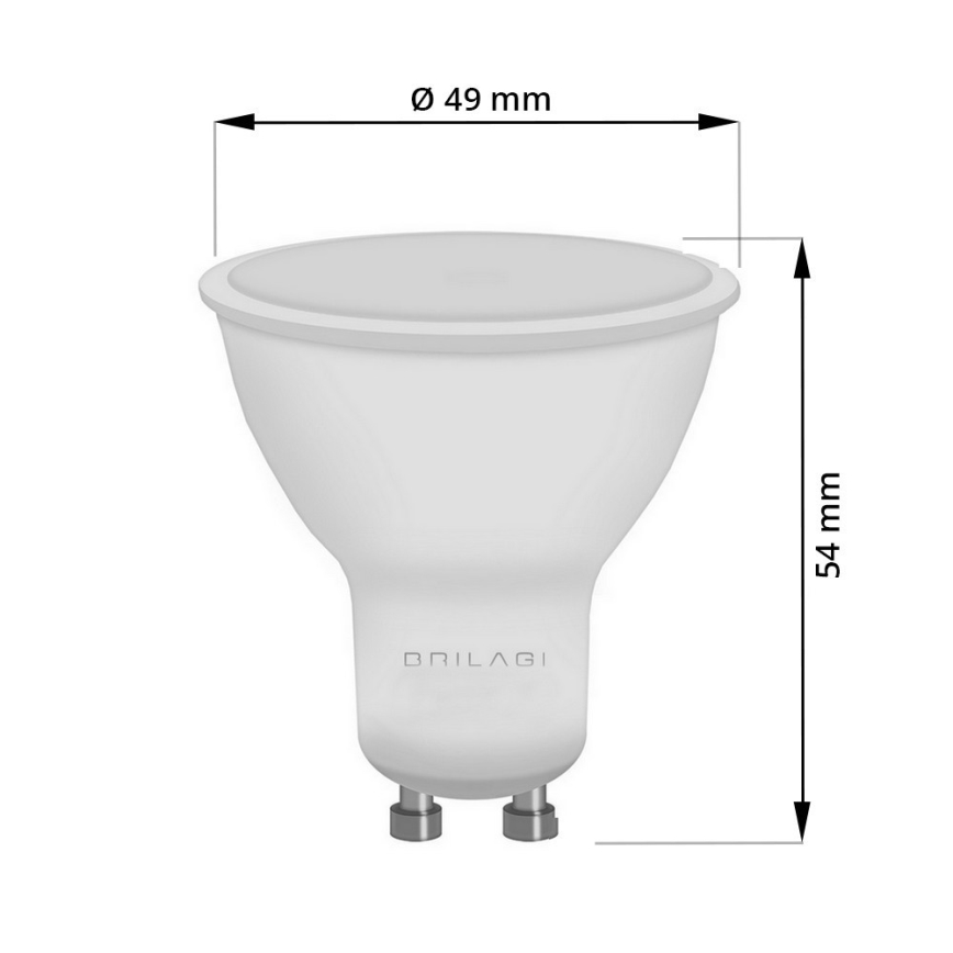 Світлодіодна лампочка ECOLINE GU10/8,5W/230V 4000K - Brilagi