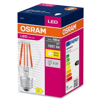Світлодіодна лампочка FILAMENT A100 E27/11W/230V 2700K - Osram