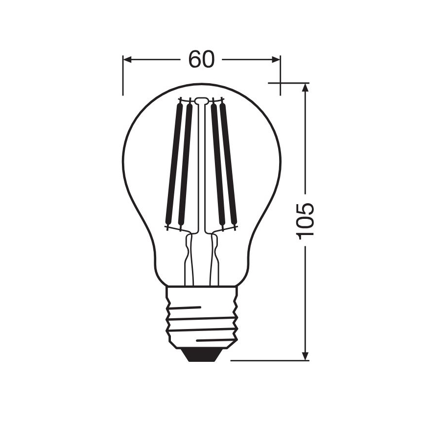 Світлодіодна лампочка FILAMENT A100 E27/11W/230V 4000K - Osram