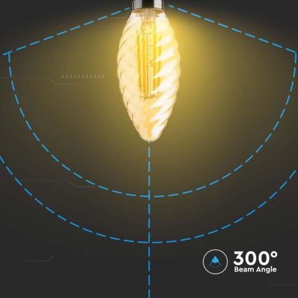 Світлодіодна лампочка FILAMENT AMBER E14/4W/230V 2200K