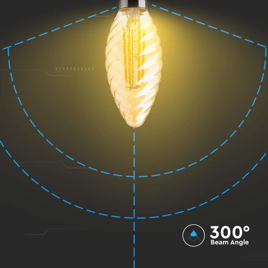 Світлодіодна лампочка FILAMENT AMBER E14/4W/230V 2200K