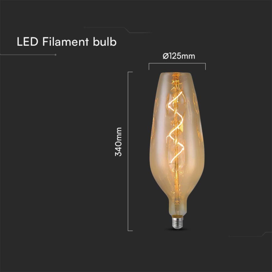 Світлодіодна лампочка FILAMENT B125 E27/4W/230V 2700K