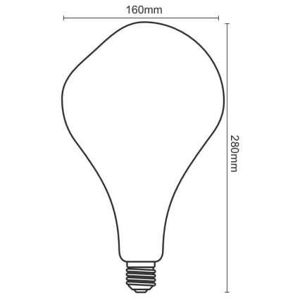 Світлодіодна лампочка FILAMENT BUMPED SMOKE ET160 E27/4W/230V 2000K