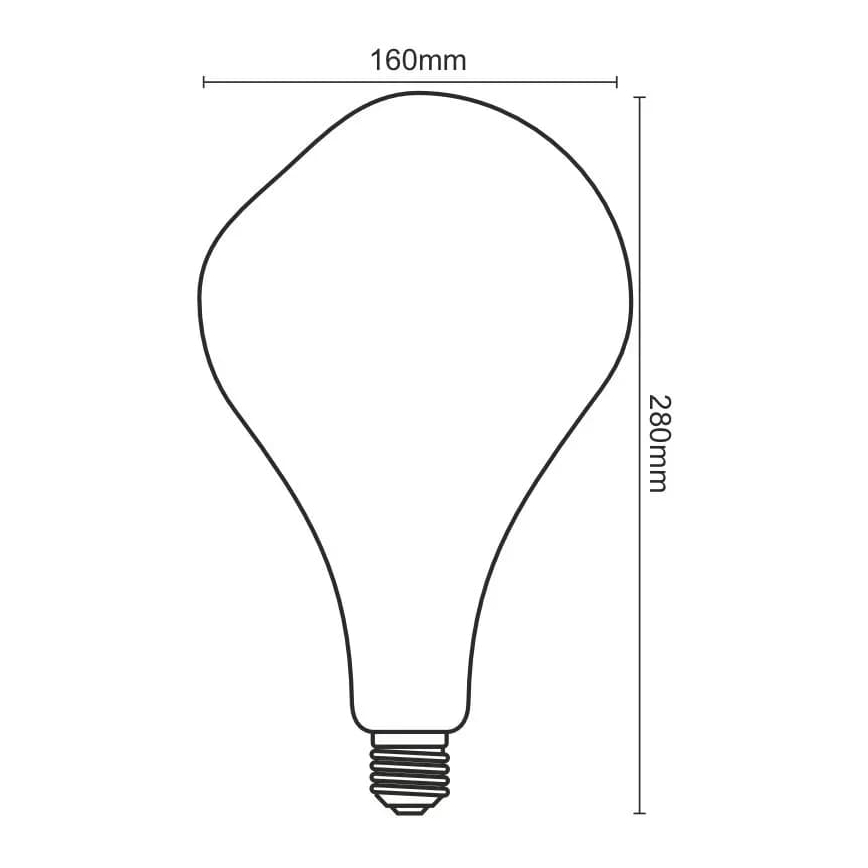 Світлодіодна лампочка FILAMENT BUMPED SMOKE ET160 E27/4W/230V 2000K
