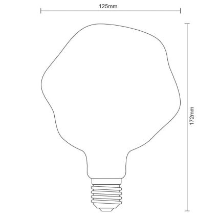 Світлодіодна лампочка FILAMENT BUMPED SMOKE G125 E27/4W/230V 2000K димчастий
