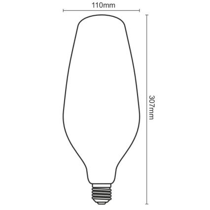 Світлодіодна лампочка FILAMENT BUMPED VINTAGE BT110 E27/4W/230V 2000K
