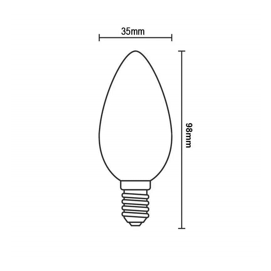 Світлодіодна лампочка BÍLÝ FILAMENT C35 E14/4,5W/230V 3000K