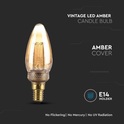 Світлодіодна лампочка FILAMENT E14/2W/230V 1800K Art Edition