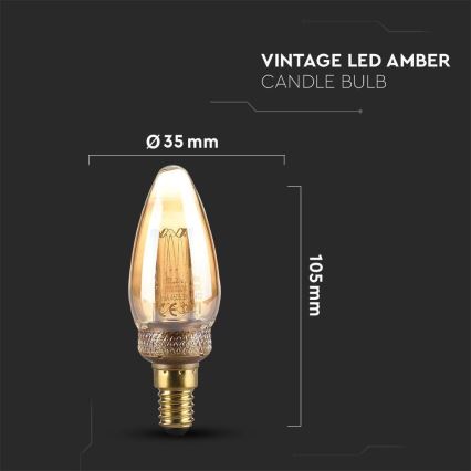 Світлодіодна лампочка FILAMENT E14/2W/230V 1800K Art Edition