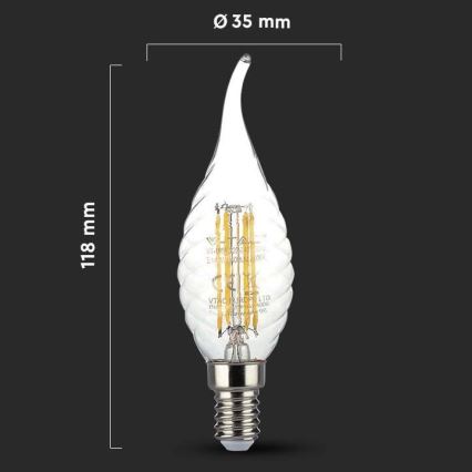Світлодіодна лампочка FILAMENT E14/4W/230V 3000K