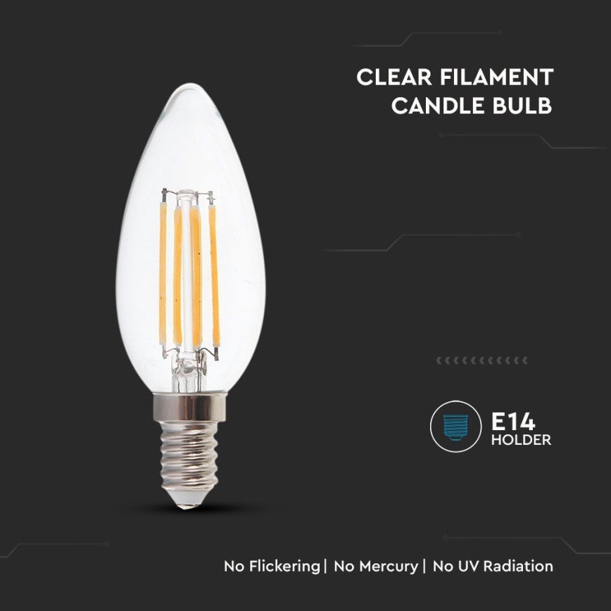 Світлодіодна лампочка FILAMENT E14/4W/230V 3000K