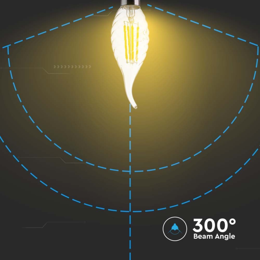 Світлодіодна лампочка FILAMENT E14/4W/230V 4000K
