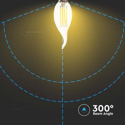 Світлодіодна лампочка FILAMENT E14/4W/230V 6500K