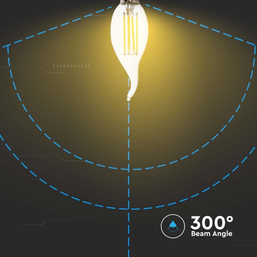 Світлодіодна лампочка FILAMENT E14/4W/230V 6500K