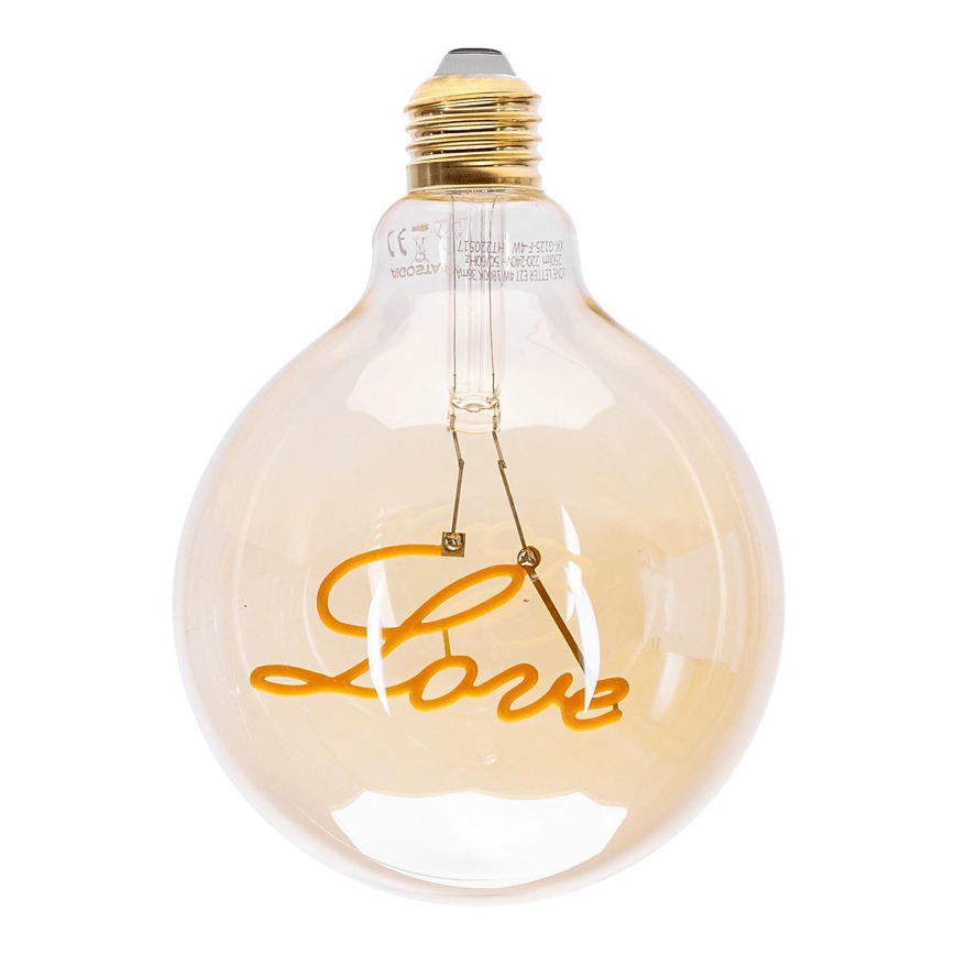 Світлодіодна лампочка FILAMENT E27/4W/230V 1800K love - Aigostar