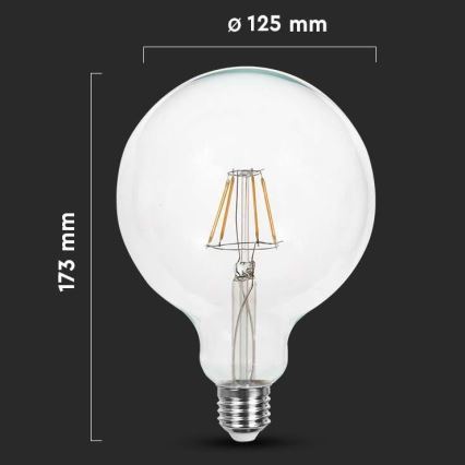 Світлодіодна лампочка FILAMENT G125 E27/10W/230V 6400K