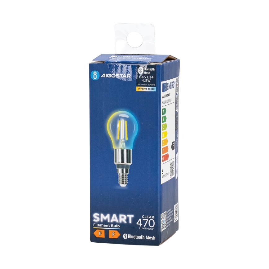 Світлодіодна лампочка з регулюванням яскравості FILAMENT MESH Smart G45 E14/4,5W/230V 2700-6500K - Aigostar