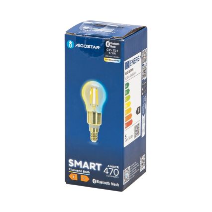 Світлодіодна лампочка з регулюванням яскравості FILAMENT MESH Smart G45 E14/4,5W/230V 2700-6500K - Aigostar