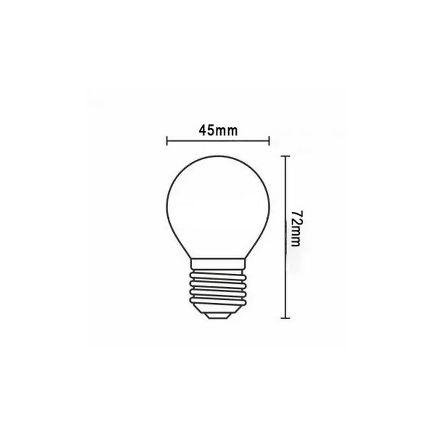 Світлодіодна лампочка FILAMENT G45 E27/2W/230V 3000K