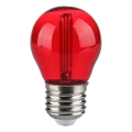 Світлодіодна лампочка FILAMENT G45 E27/2W/230V червоний