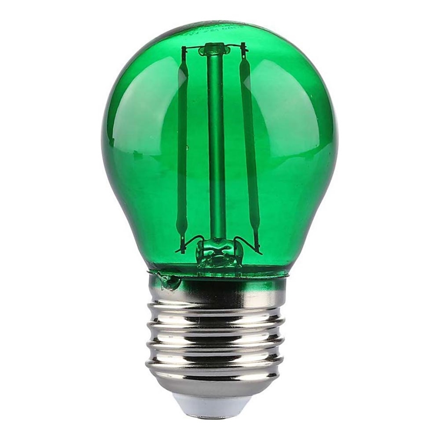 Світлодіодна лампочка FILAMENT G45 E27/2W/230V зелений