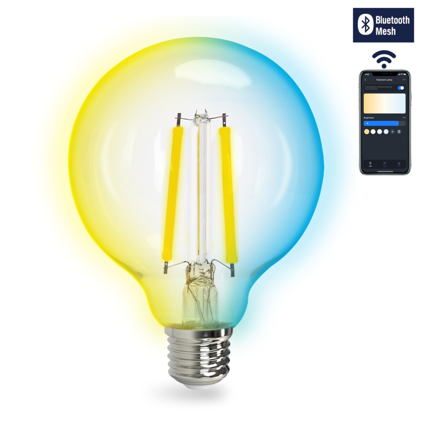 Світлодіодна лампочка з регулюванням яскравості FILAMENT MESH Smart G95 E27/6W/230V 2700-6500K - Aigostar