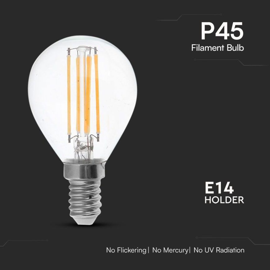 Світлодіодна лампочка FILAMENT P45 E14/6W/230V 4000K