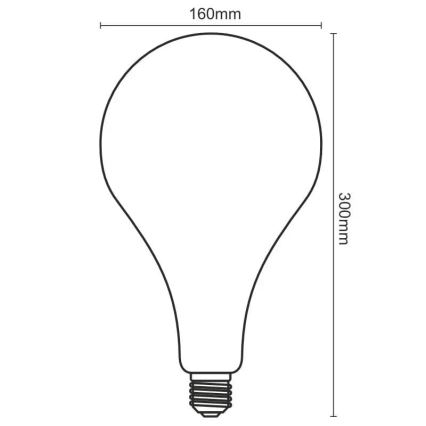 Світлодіодна лампочка FILAMENT SPIRAL VINTAGE A165 E27/4W/230V 2000K