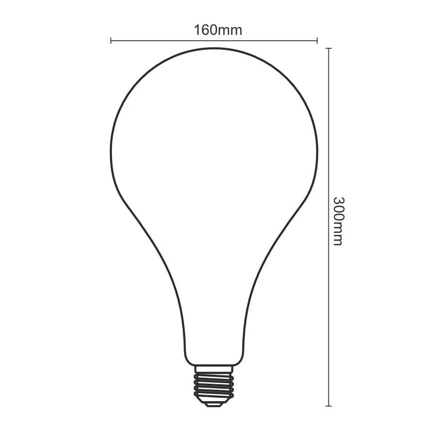 Світлодіодна лампочка FILAMENT SPIRAL VINTAGE A165 E27/4W/230V 2000K