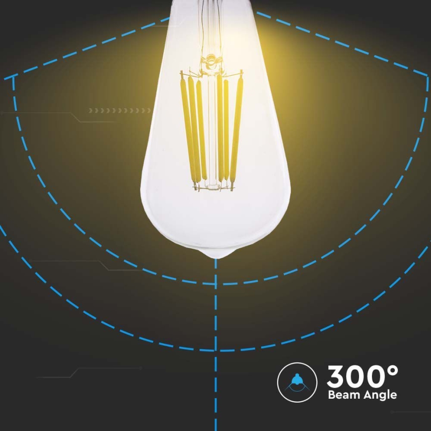 Світлодіодна лампочка FILAMENT ST64 E27/4W/230V 3000K