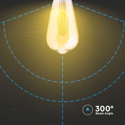 Світлодіодна лампочка FILAMENT ST64 E27/6W/230V 2200K