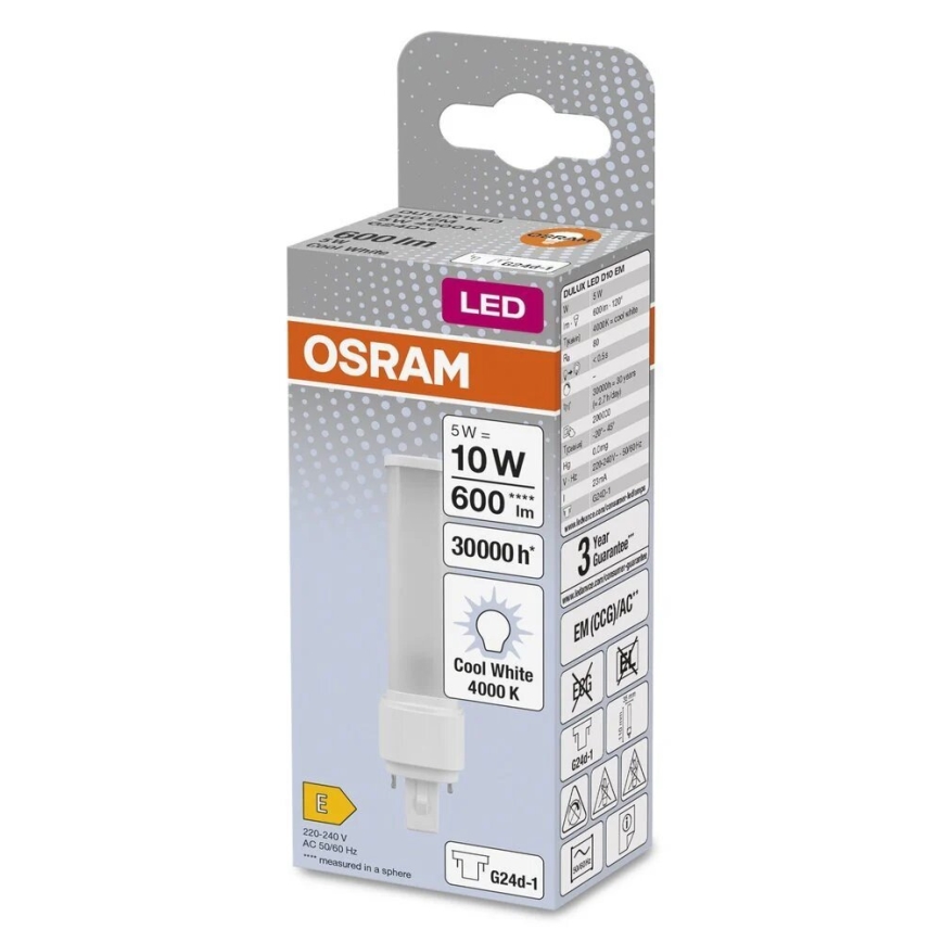 Світлодіодна лампочка G24d-1/5W/230V 4000K - Osram