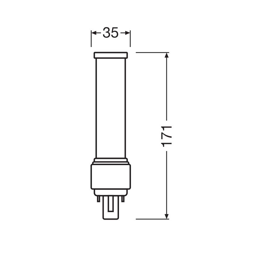 Світлодіодна лампочка G24d-3/9W/230V 3000K - Osram