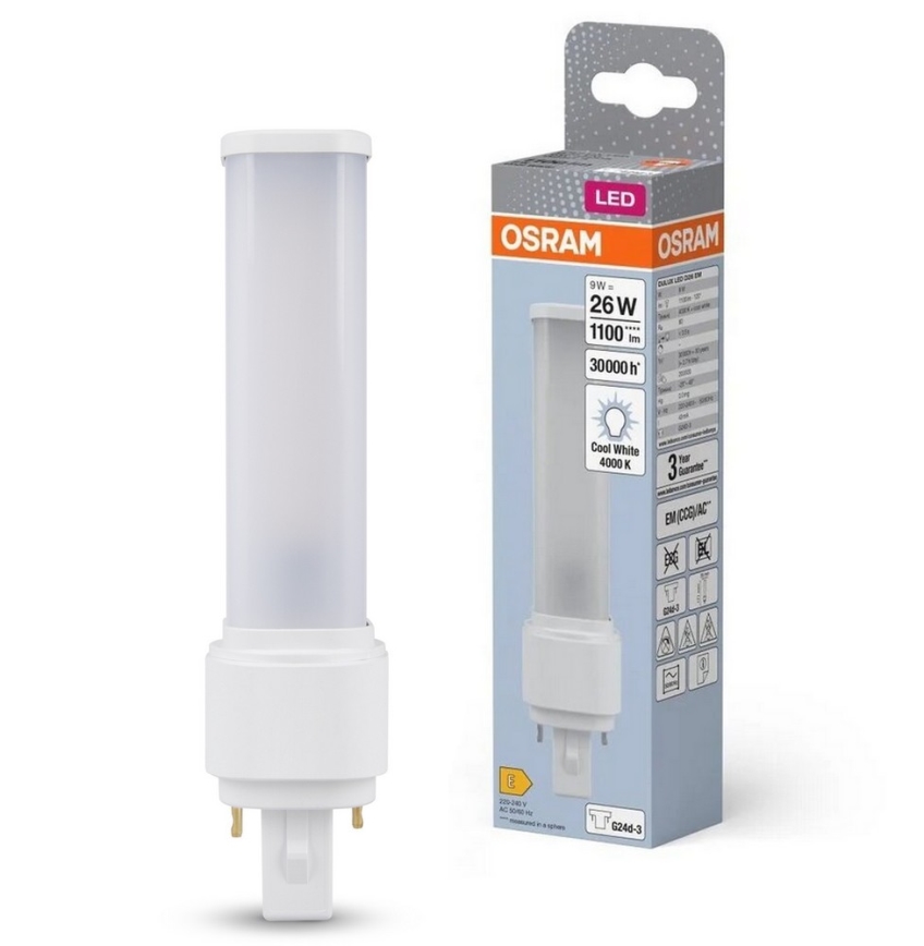 Світлодіодна лампочка G24d-3/9W/230V 4000K - Osram