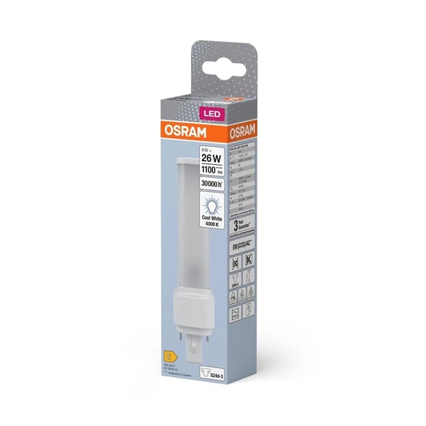 Світлодіодна лампочка G24d-3/9W/230V 4000K - Osram