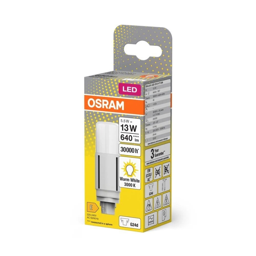 Світлодіодна лампочка G24d/5,5W/230V 3000K - Osram