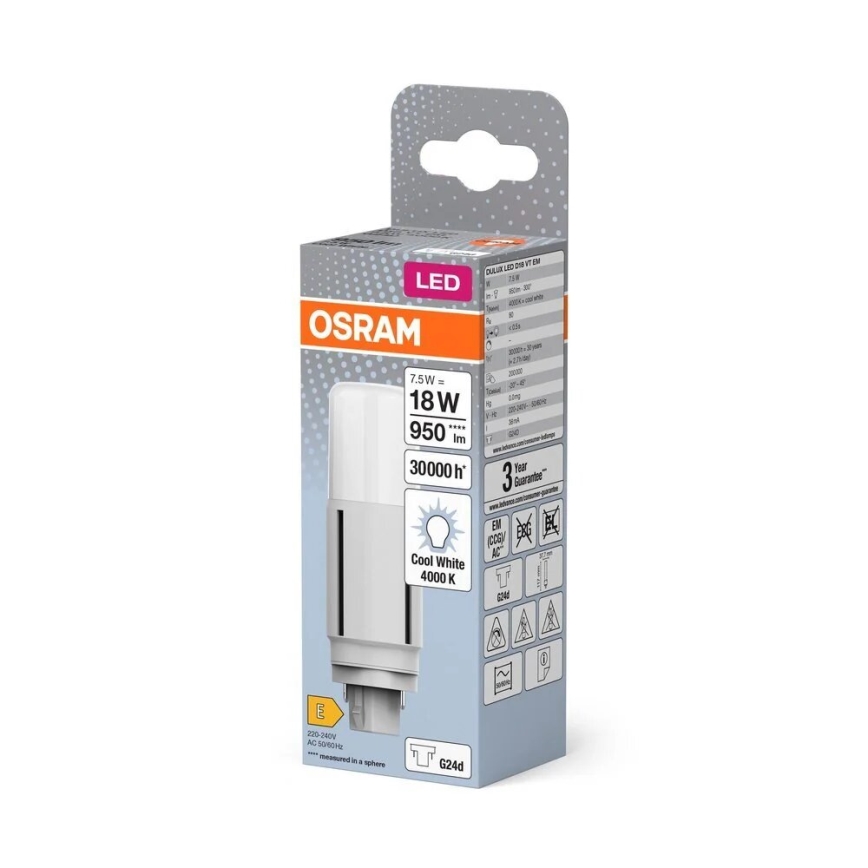 Світлодіодна лампочка G24d/7,5W/230V 4000K - Osram